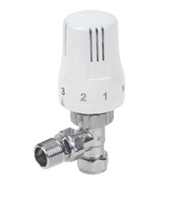 Thermostatic Radiator Angled Valve 15mm x 1/2" Angled TRV Rad Valve 