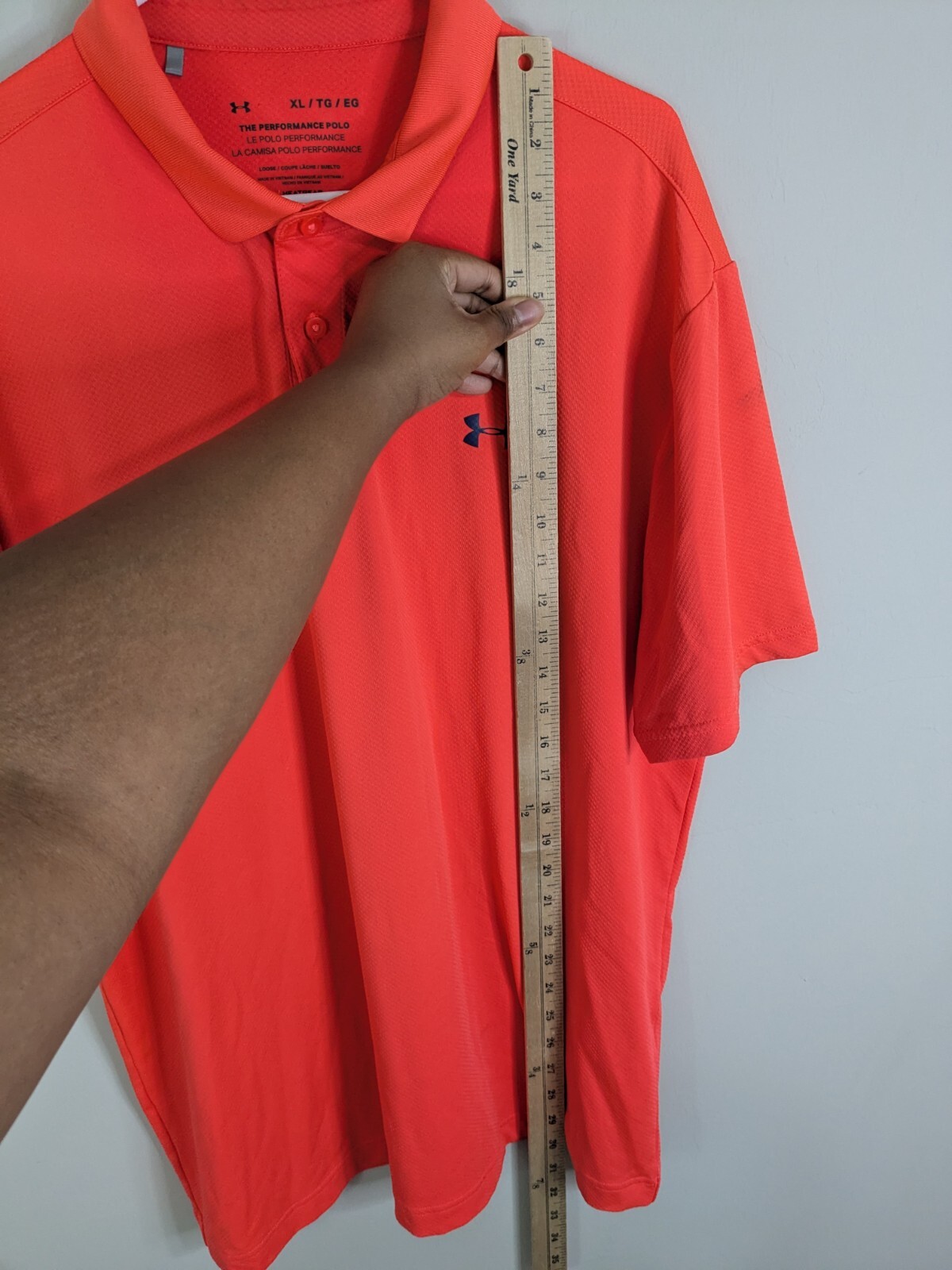 Under Armour The Performance Polo Shirt Men's Extra Large Orange Short Sleeve thumbnail 5