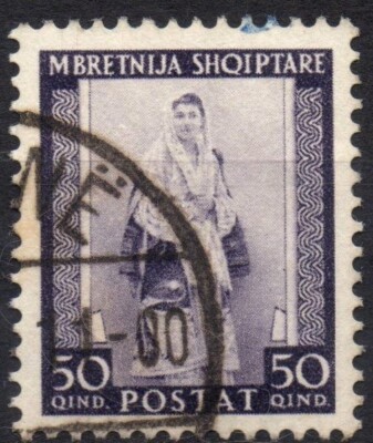 ALBANIA (Occupation ITALY) 1939/1940 - Used 50 q. National Costumes #S#JOM