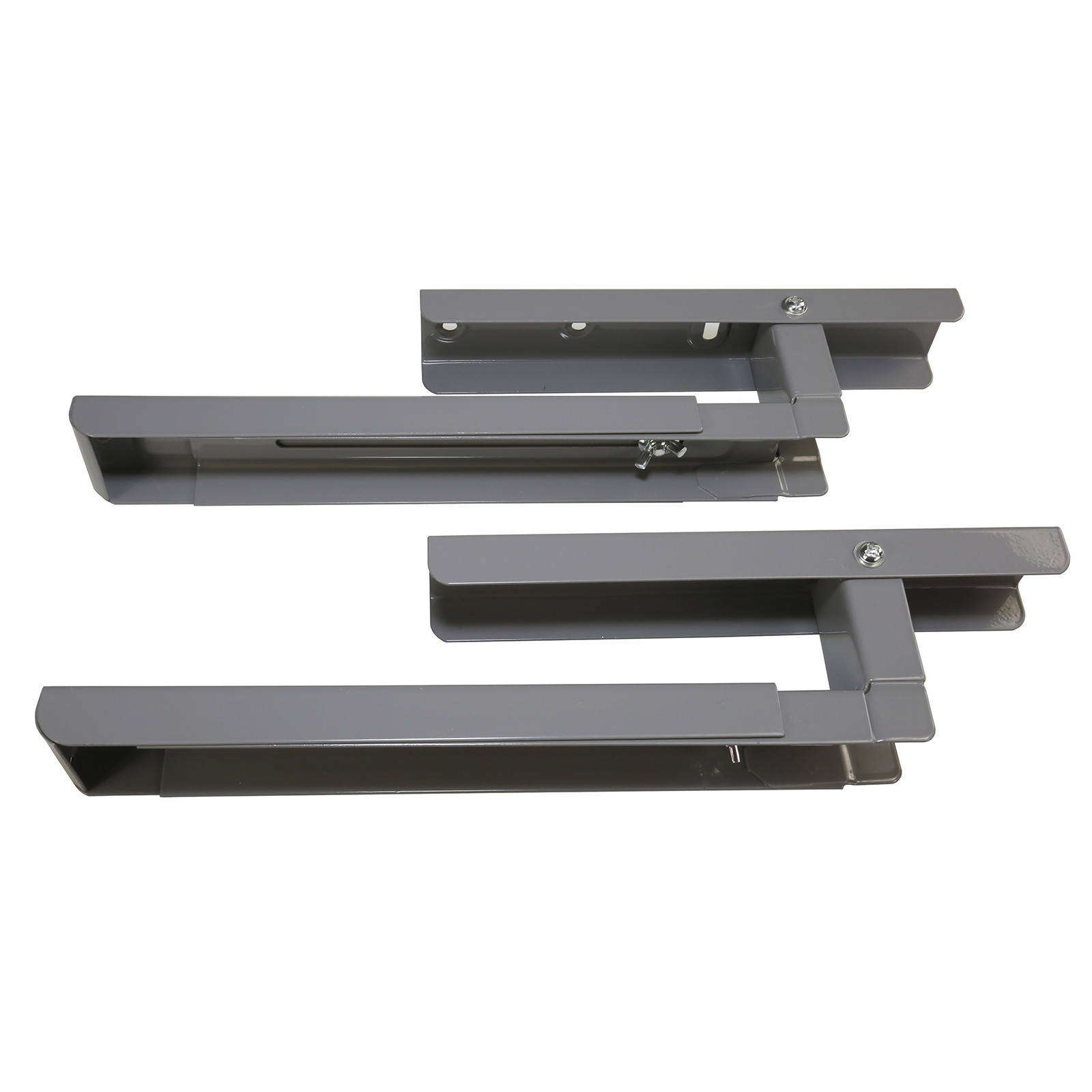 2 Universal Silver Microwave Wall Mounting Holder Brackets With