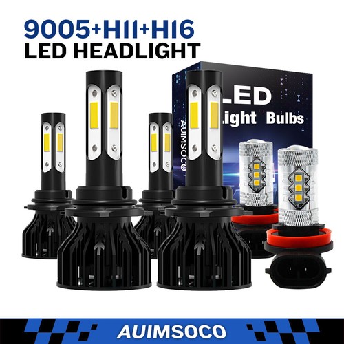 9006 Led Headlight Bulb 4X For Honda Civic 2006-2011 &ndash; 6000K White, HB3 (9005) Fitment Led Headlight Bulbs