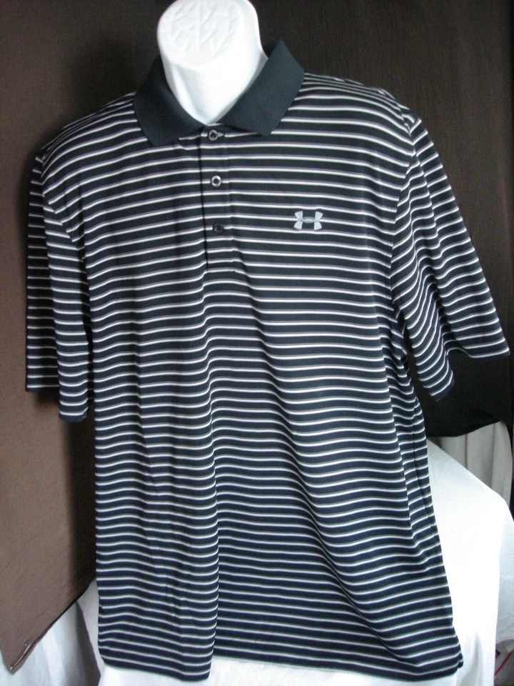 LOTE-10 NIKE, UNDER ARMOUR, PING ECT. CAMISAS POLO A RAYAS POLI S/S CON LOGOTIPOS 2XL Foto 2 de 4