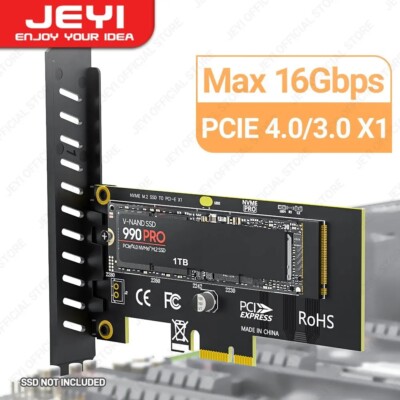 JEYI M.2 NVME SSD auf PCIE X1 Adapterkarte,2280 SSD PCIe 3.0 4.0 Expansion Card