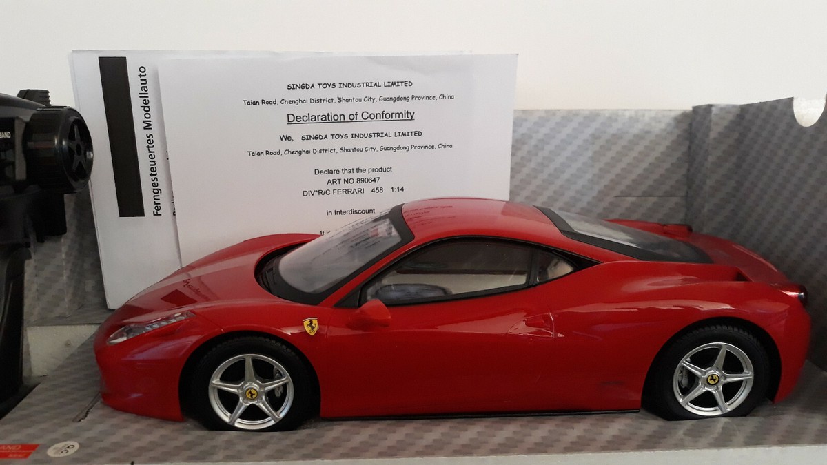 FERRARI 458 ITALIA rouge 1/14 MJX RC Technic 8534 voiture