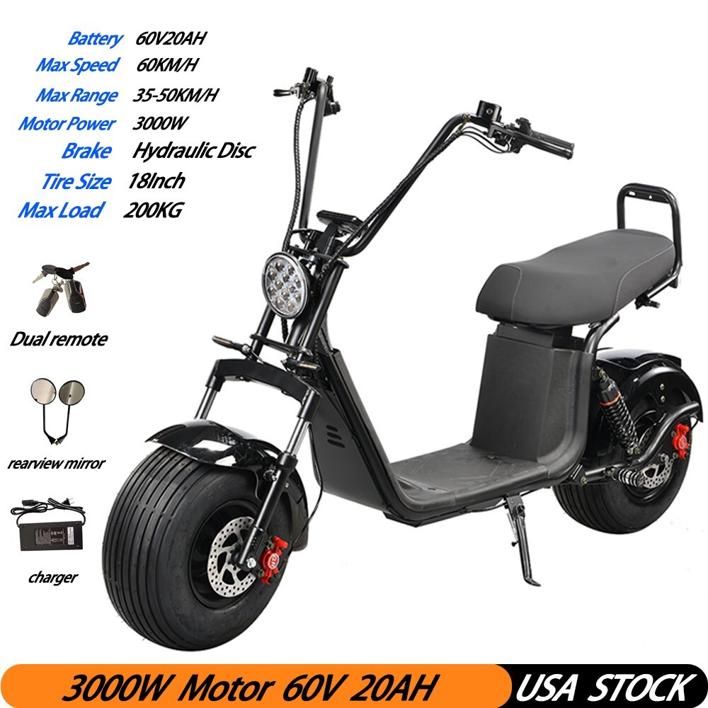City Coco 3000W Powerful Motor Max Speed 28-31MI 18Inch Fat