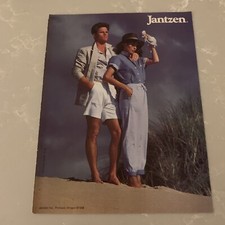 1985 Jantzen Print Ad Swimwear Swim Trunk Man Woman Sand Beach Original Vintage