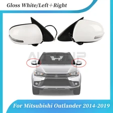 Pair Door Mirror LH & RH For 2014-19 Mitsubishi Outlander Power Heated w/Signal