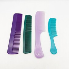 Lot of 4 Vintage Plastic Combs Haircombs, Goody, Misc Pocket