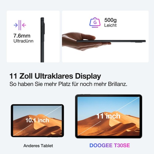 DOOGEE T30SE 11 Zoll Android 14 Octa-Core Tablet 9GB+128GB 8580mAh Tablet PC - Bild 5 von 12