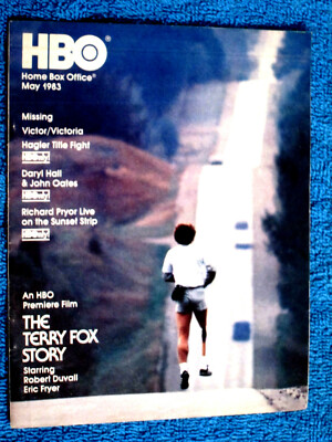 HBO GUIDE HOME BOX OFFICE TV MOVIE PROGRAM BOOKLET MAY 1983 THE TERRY FOX STORY