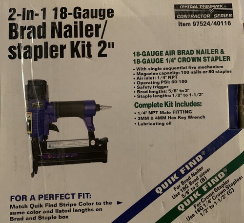 CENTRAL PNEUMATIC Nailer/stapler 2-in-1 
