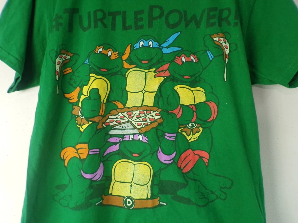 TEENAGE MUTANT NINJA TURTLE Boys #TurtlePower Short Sleeve Tshirt Size Medium - Image 2 of 3
