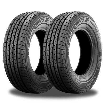 2 Kumho Crugen HT51 225/70R15 100T All Season Tires 70000 Mileage, 3PMSF Rated