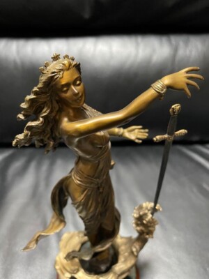 Franklin Mint Lady of the Lake Bronze Sculpture Emily Kaufman