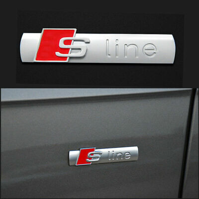2x S Line Badge Car Original Emblems Chrome  2 Pcs Badges A1 A2 A3 A4 A5 A6 A7