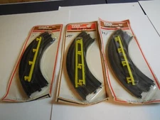 T9 Lot of 3 Tyco Racing Quik-Clik Track 9" radius Curve 1/4 circle 2 pack 6705
