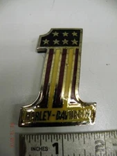 Vintage #1 Emblem Medallion Harley Derby Battery Box 70's AMF Badge Shovelhead