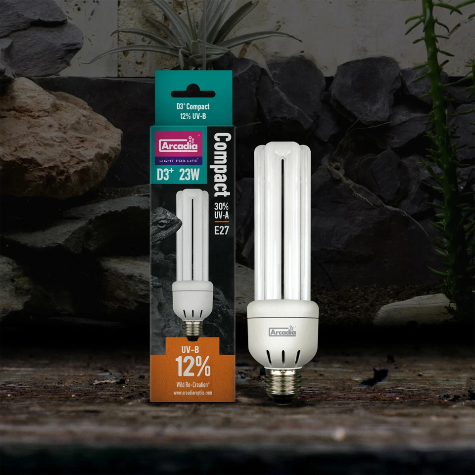 Arcadia D3 Compact Bulb 12% 23 Watt UVB Compact Lamp