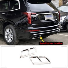 Terminale di Scarico Acciaio Cromato Argento Coperchio Scarico per Cadillac XT6 2020-21