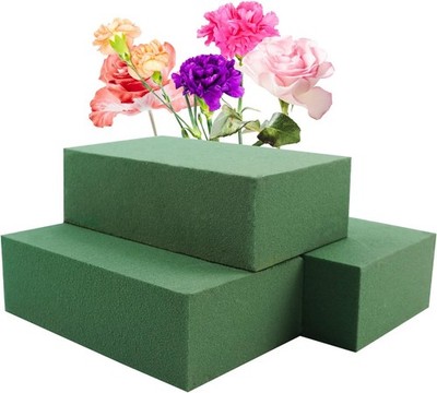 3Pcs Floral Foam Blocks,Green Wet Dry Flower Foam Plant Foam Fresh & Artificial
