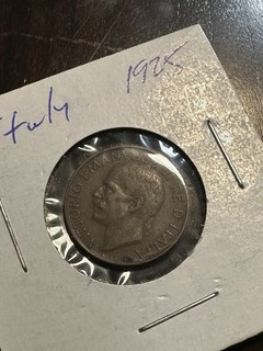 1925 Rome Mint Nickel 50C Coin Interwar Fascist Era XF