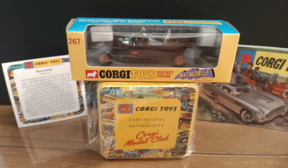 2024 Reissued Corgi MATTE Black Exclusive Club Member 1966 Batmobile  (267) - Image 2 of 2