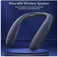Neckband Bluetooth Speaker, Cordless Wearable Neck Speaker with Microphone