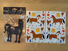 Horse Scrapbook Stickers  Deluxe Cut Lot Equestrian Pony Riding