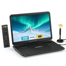 BOIFUN Tragbarer DVD-Player Auto TV Monitor 1080P Bildschirm USB AKKU