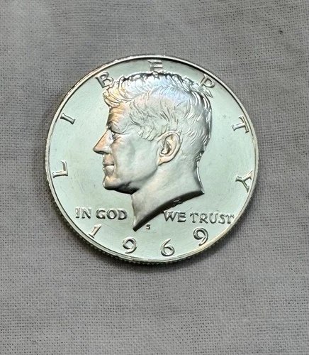 1969-S 50C Proof 40% Silver Kennedy Half Dollar Cameo 002