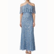 Aidan Mattox - Embellished Off-the-Shoulder Halter Gown
