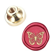 CRASPIRE Butterfly Wax Seal Stamp Head Removable Sealing Brass Stamp Head Onl...