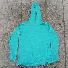 Patagonia Capilene Top Women's Small Blue Cool Daily Pullover Hooded Long Sleeve