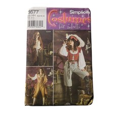 Simplicity Misses' Pirate Costume Pattern 3677 Size 6-12 UNCUT