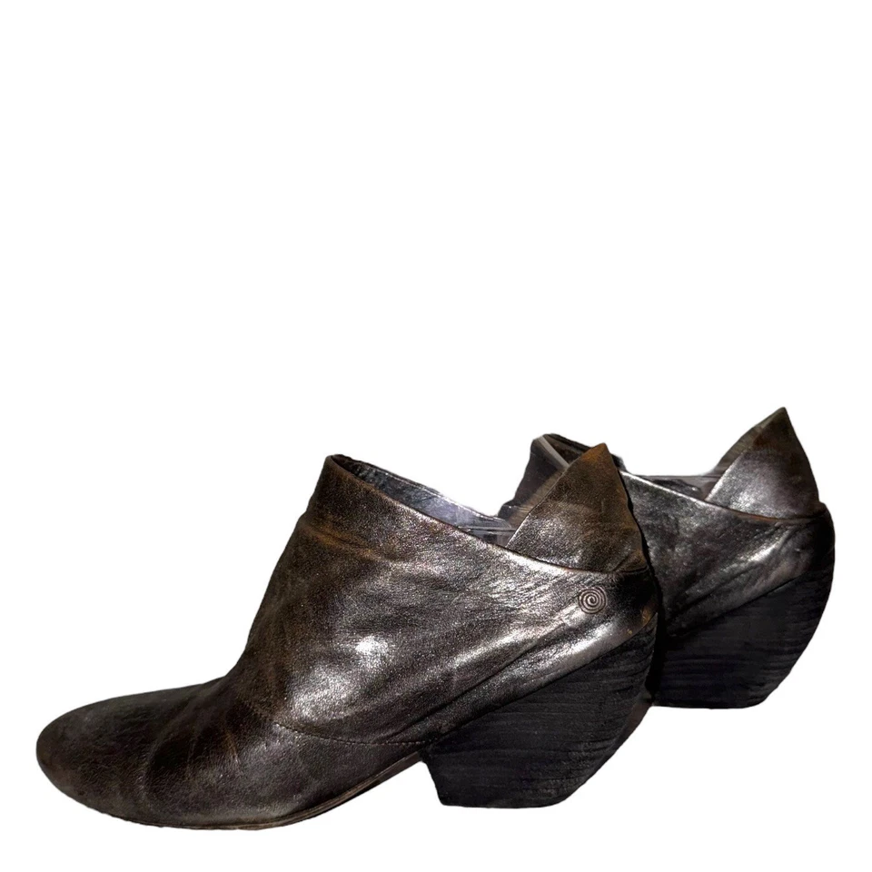 Botas de tornozelo Marsell 38,5 salto de madeira cubana marrom couro desgastado US$ 1.100 - Imagem 4 de 4