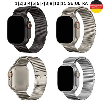 Uhrenrmband Milanaise für Apple Watch 1-7 8 9 10 11 SE ULTRA Edelstahl Watch Uhr