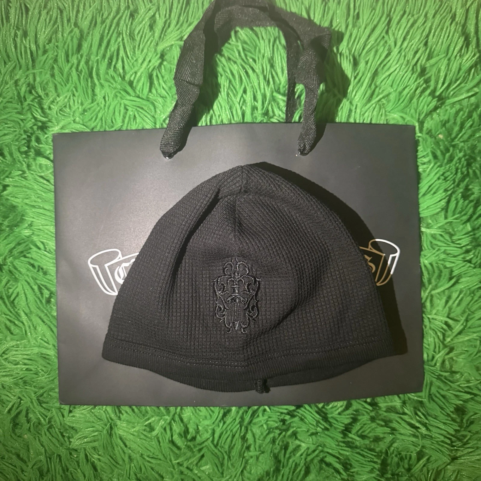 Chrome Hearts 'Floral Dagger' Vintage Thermal Beanie Skull Cap- Black
Opens in a new window or tab