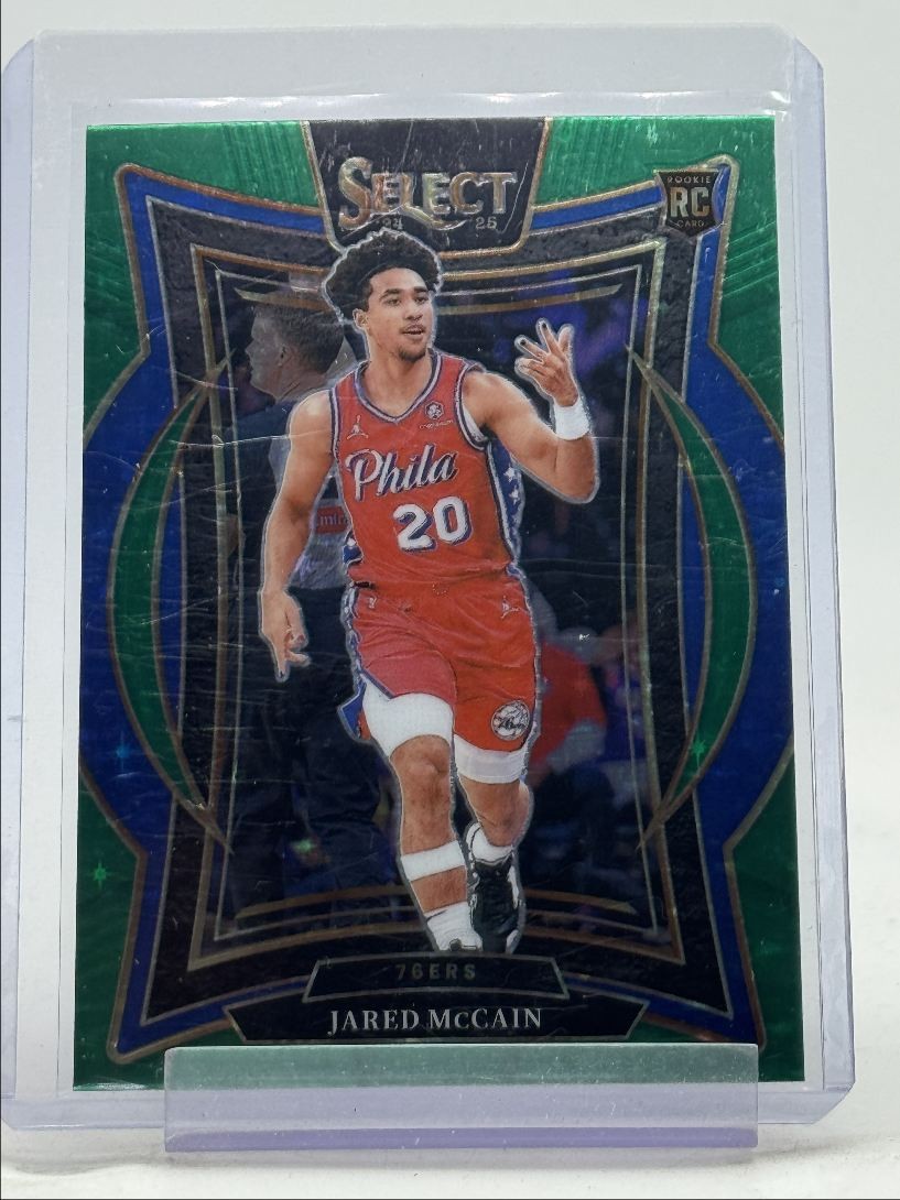 JARED MCCAIN 2024-25 SELECT CONCOURSE ROOKIE GREEN STARS PRIZM A RC Q0882