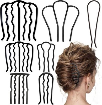 7 Pcs Metal Hair Side bs Hair Fork Clip Teeth Hair Pin Sti for Updo
