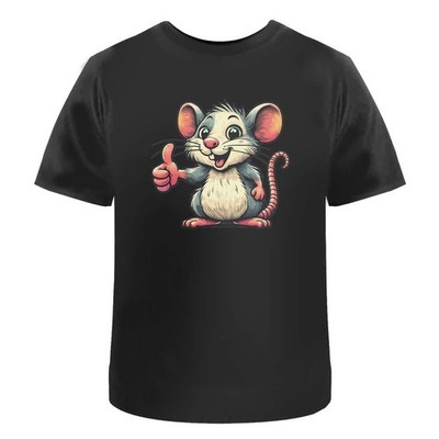 Unisex T-Shirt ''Süße Ratte Daumen hoch'' - 100% Baumwolle (S-XXL) (TA059630)
