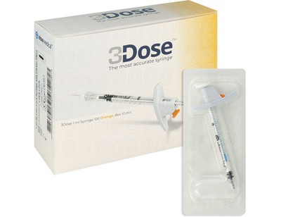 3Dose 1ml Spritze Luer Lock CE Vlow Medical Mesotherapie Botox 10 Stk Präzision