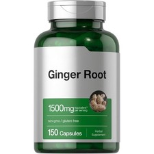 Ginger Root Extract Capsules Non GMO Gluten Free Digestive Comfort Support
