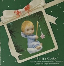 Vintage 1983 Hallmark Betsey Clark Porcelain Angel Cherub Christmas Ornament