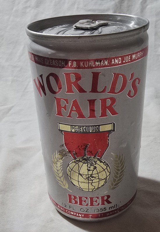 Old Vintage "WORLD'S FAIR" Aluminum Empty Beer Can Great Lakes Co   ,USA 1982