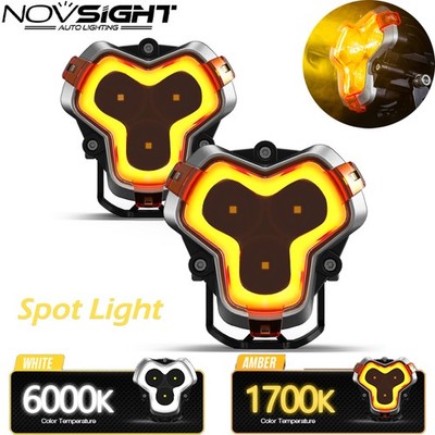 NOVSIGHT 3'' LED Work Light Pod Spot Beam Lamp OffRoad for CHEVROLET SILVERADO