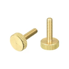 Knurled Thumb Screws, M4x16mm Flat Brass Bolts Grip Knobs Fasteners 2Pcs
