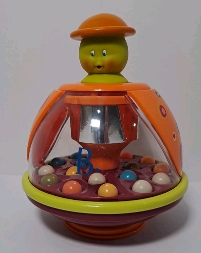 B Toys Ladybug Ball Popping Toy Push Pop Spin Poppitoppy Toddler Toy