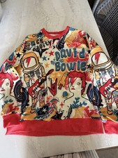 David Bowie Space Oddity Retro Crew Neck Sweatshirt size Medium