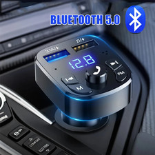 Car Wireless FM Transmitter Adapter Bluetooth 5.0 2USB PD Charger AUX Hands-Free