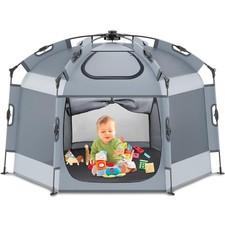 Babepai Pop up Playpen with Canopy - Portable Baby Beach Tent - Outdoor Baby